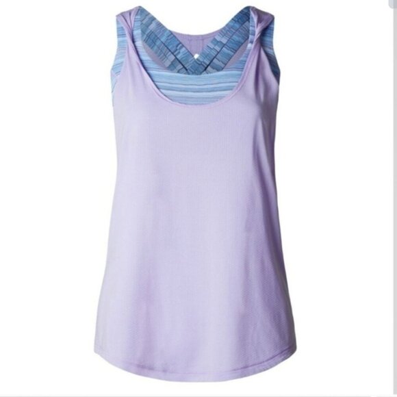 Lululemon Ready & Go Tank Top sz 6 Lilac Wave Twist Kayak Blue - Picture 4 of 10